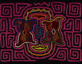 Traditional Hot Pink Floral Flower Mola