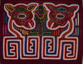 Traditional Burgundy And White Jungle Critters Mola