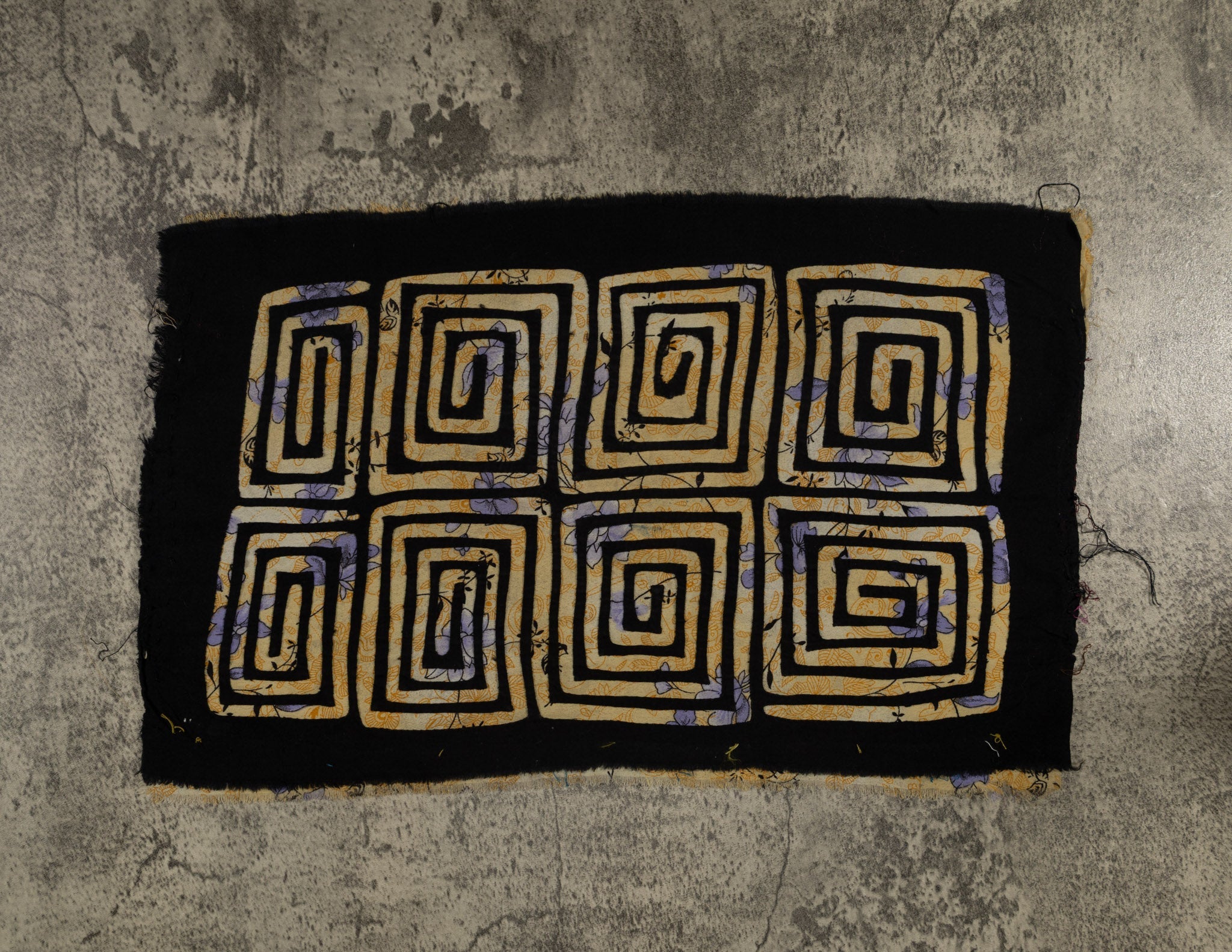Vintage Black And Yellow Special Background Material Mola