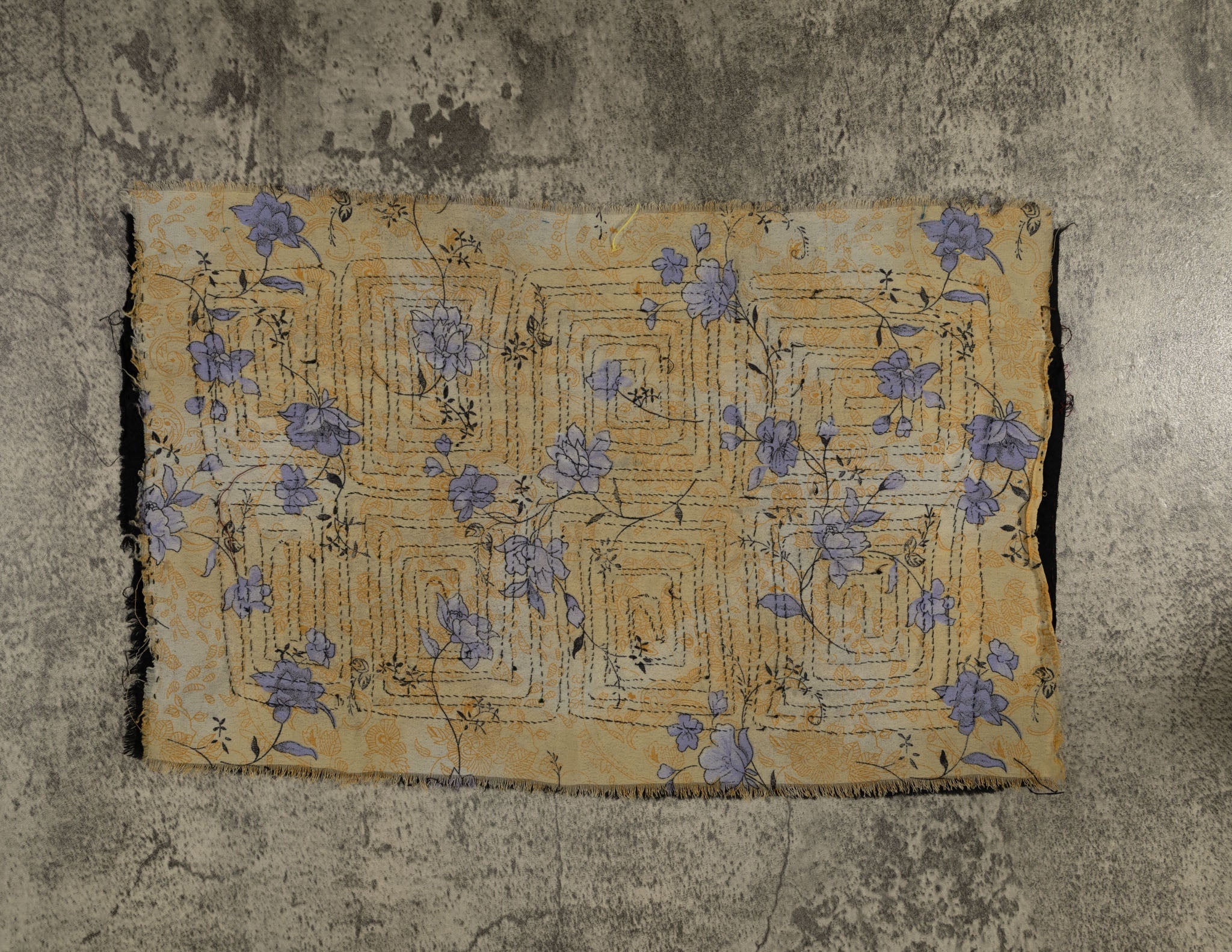 Vintage Black And Yellow Special Background Material Mola