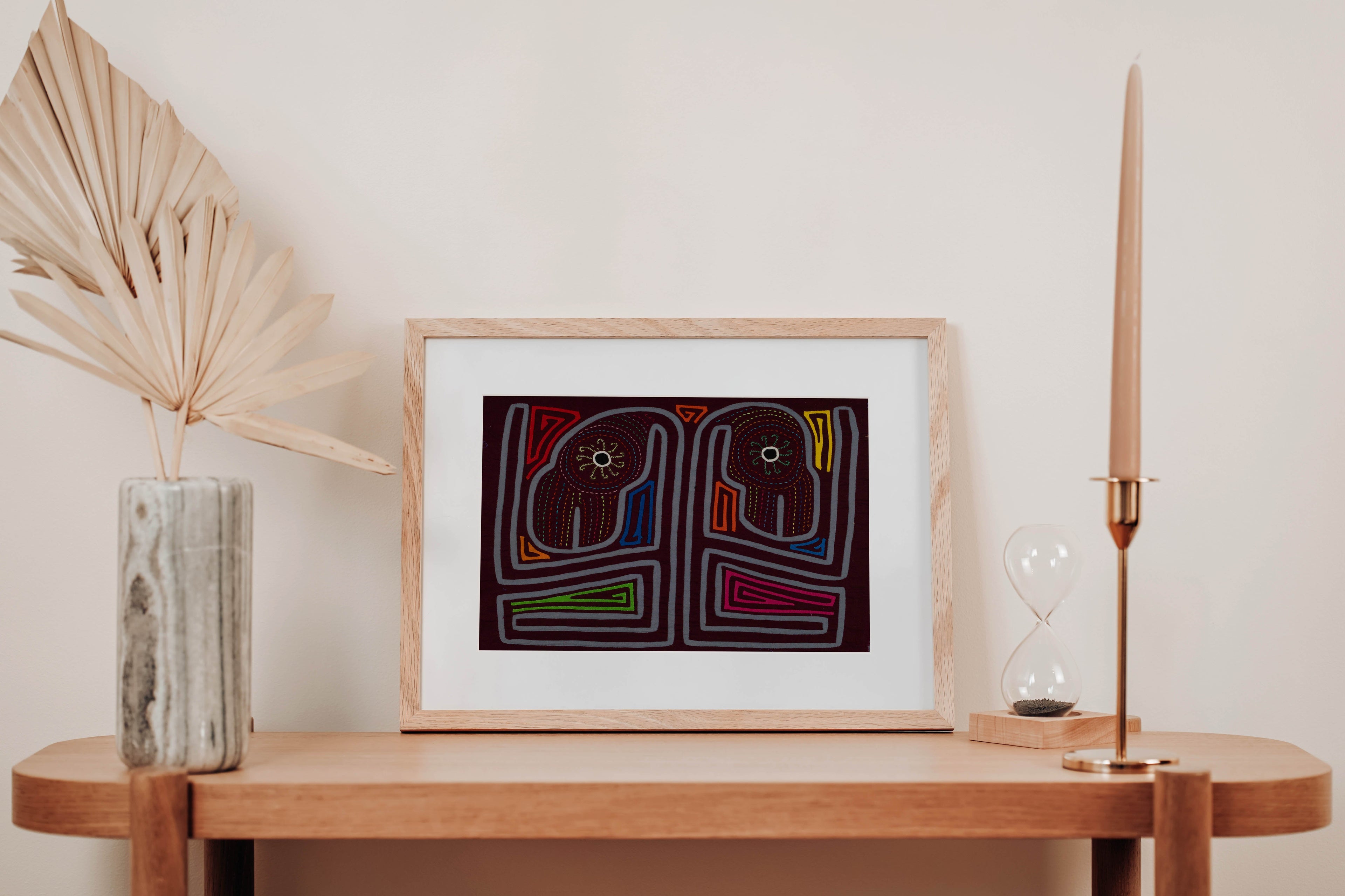 Traditional Burgundy And Gray Bright Eye Geese Mola