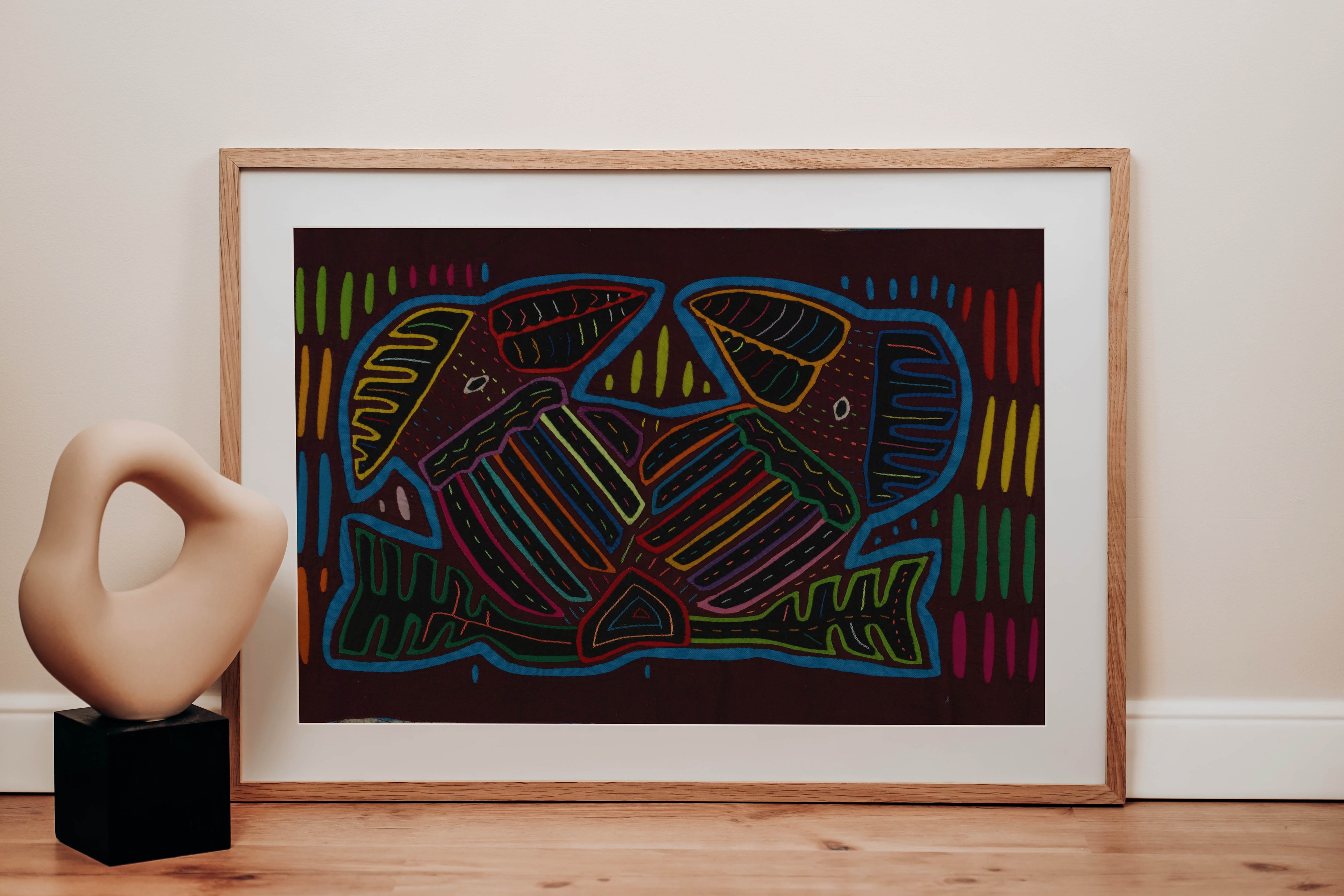 Maroon And Turquoise Jungle Bird Mola