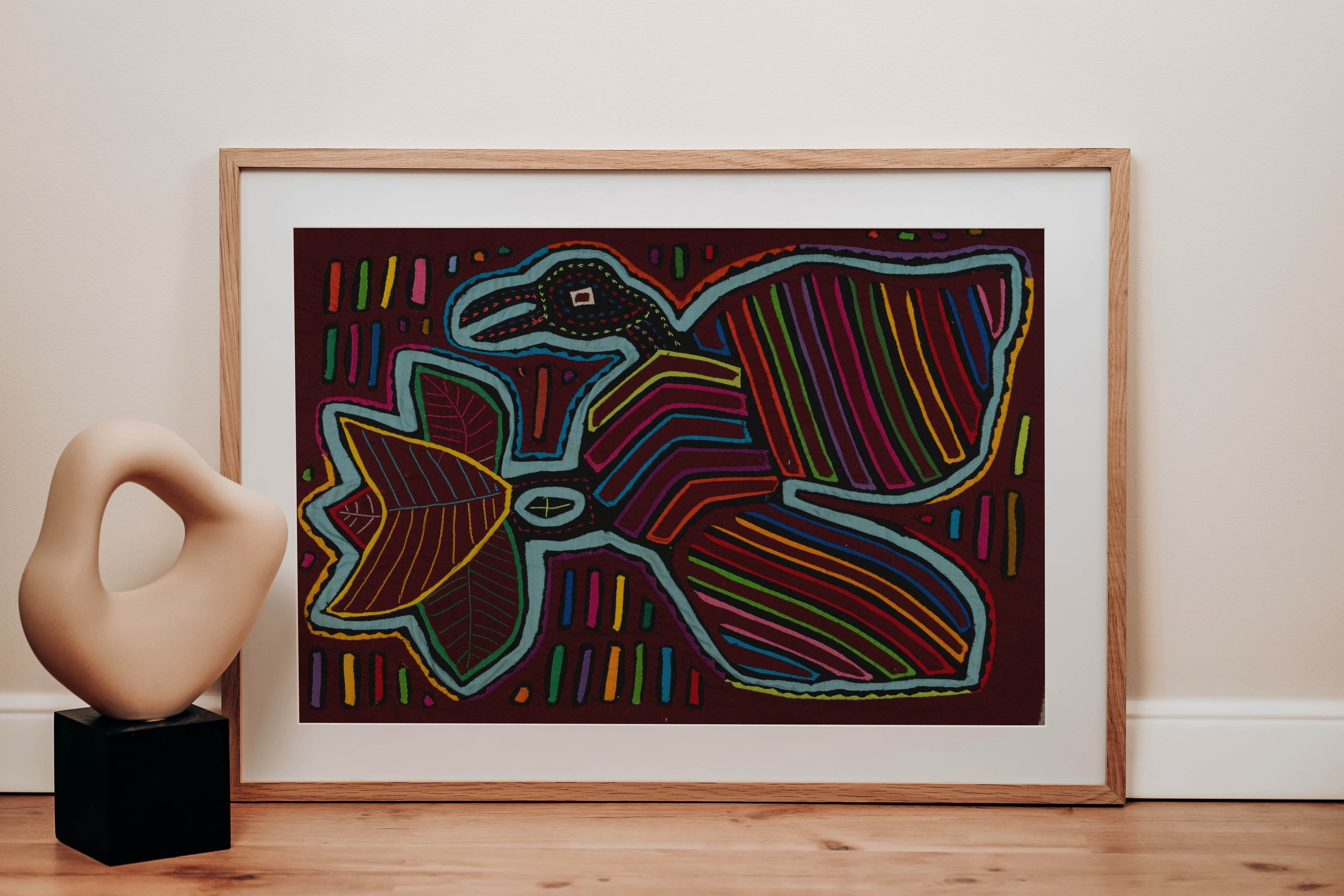 Traditional Magnificent Multi-Color Bird Mola