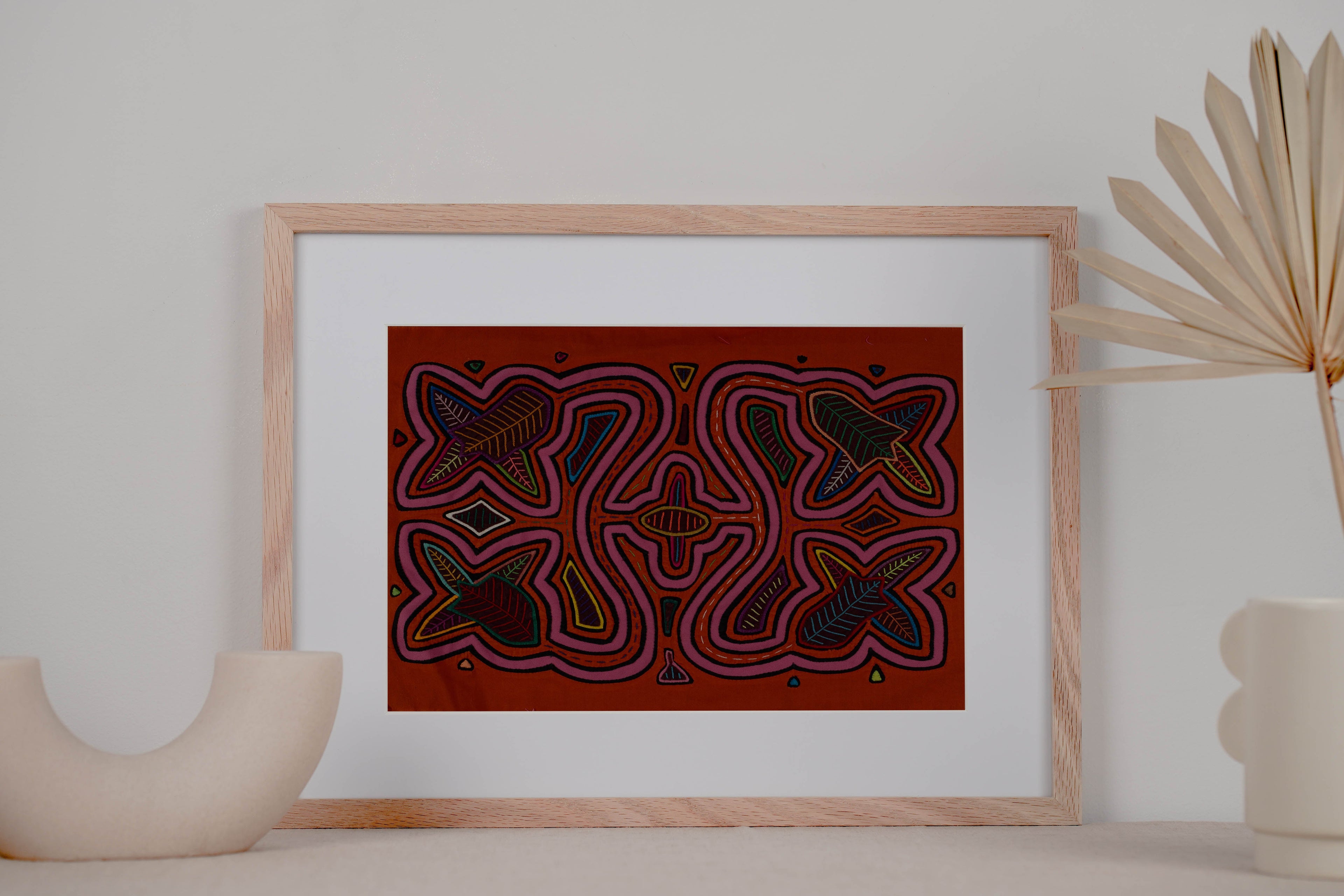 Orange And Pink Floral Flower Mola
