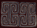 Traditional Burgundy Black And White Classic Design Mola