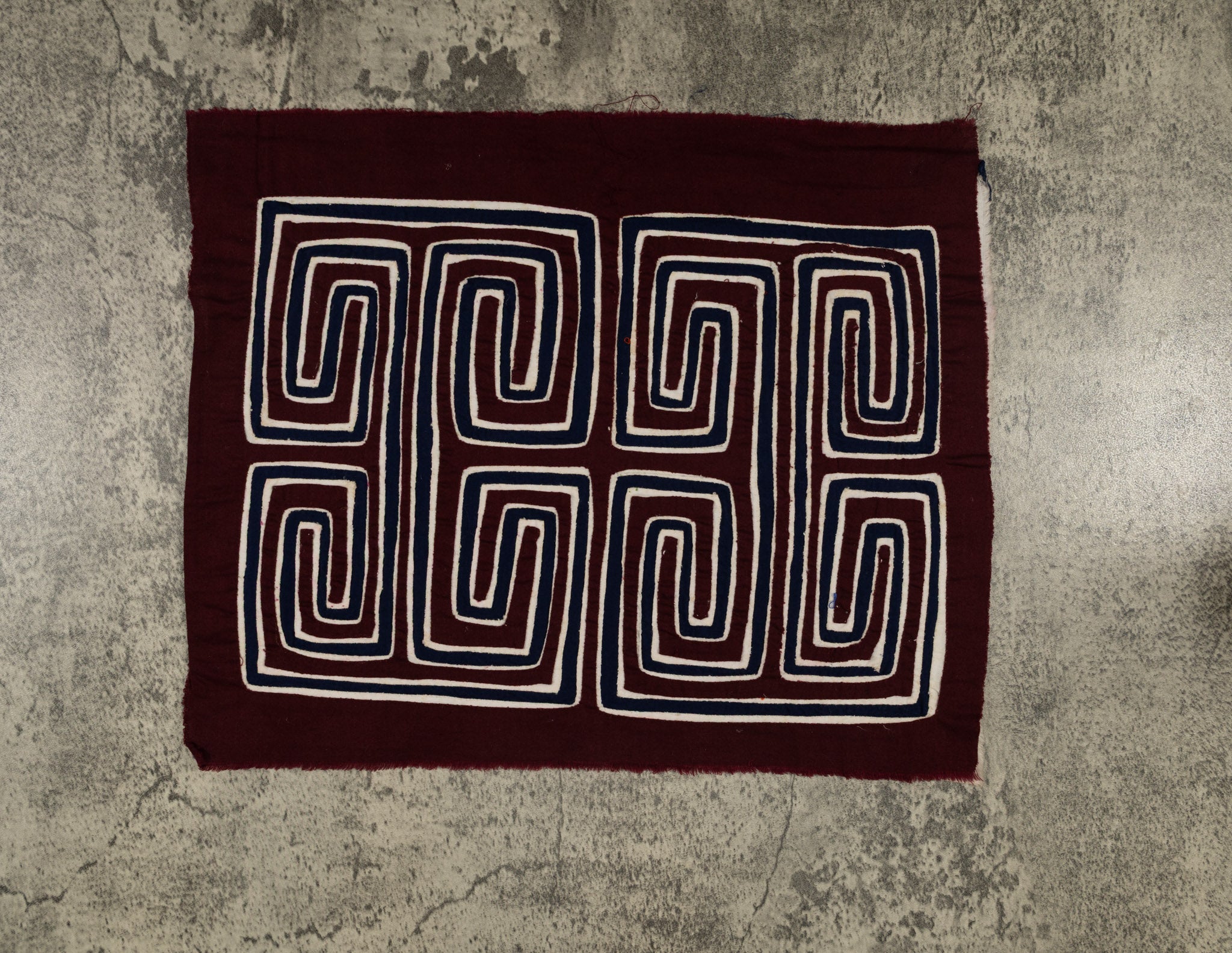Traditional Burgundy Black And White Classic Design Mola