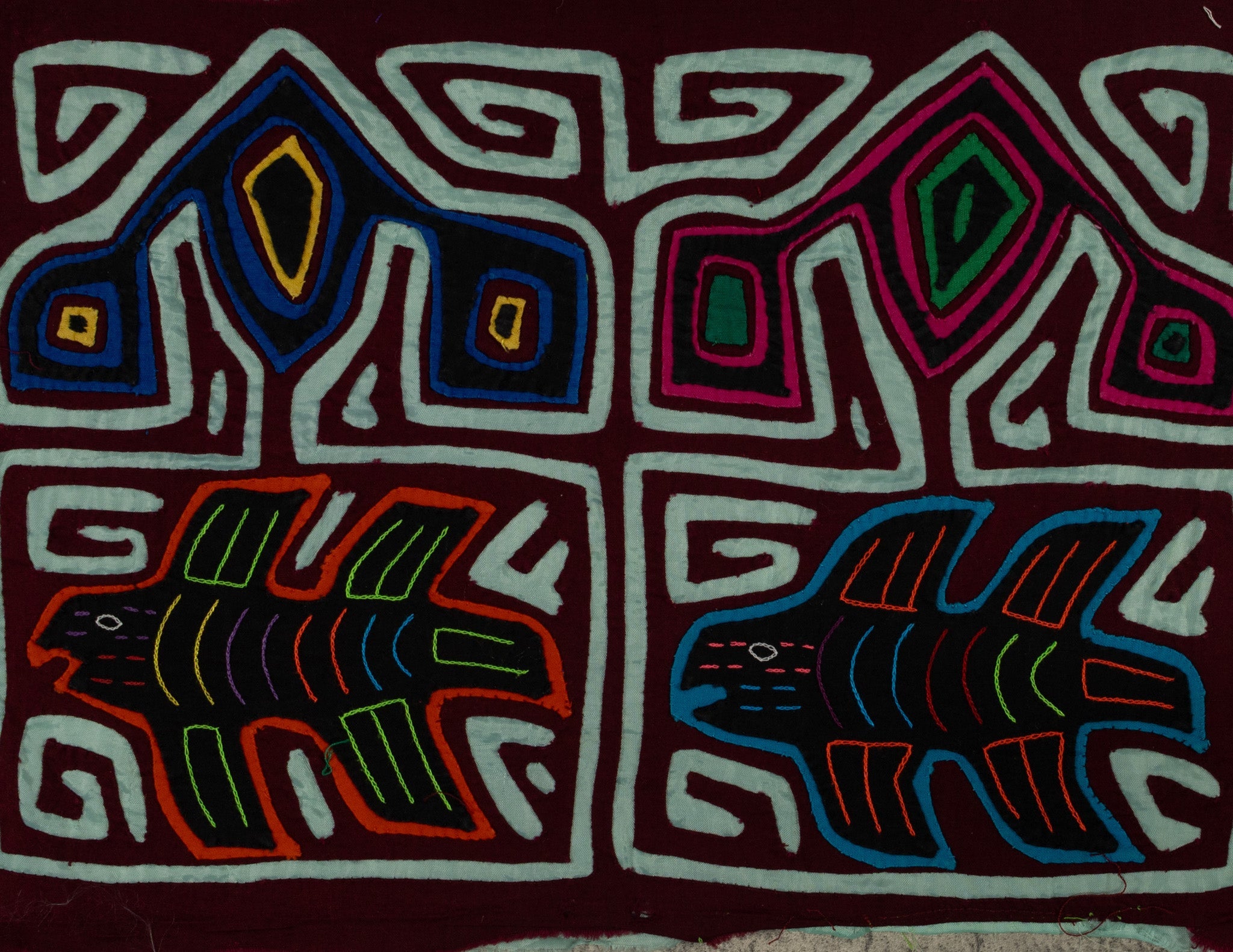 Classic Burgundy And Blue Fish Mola