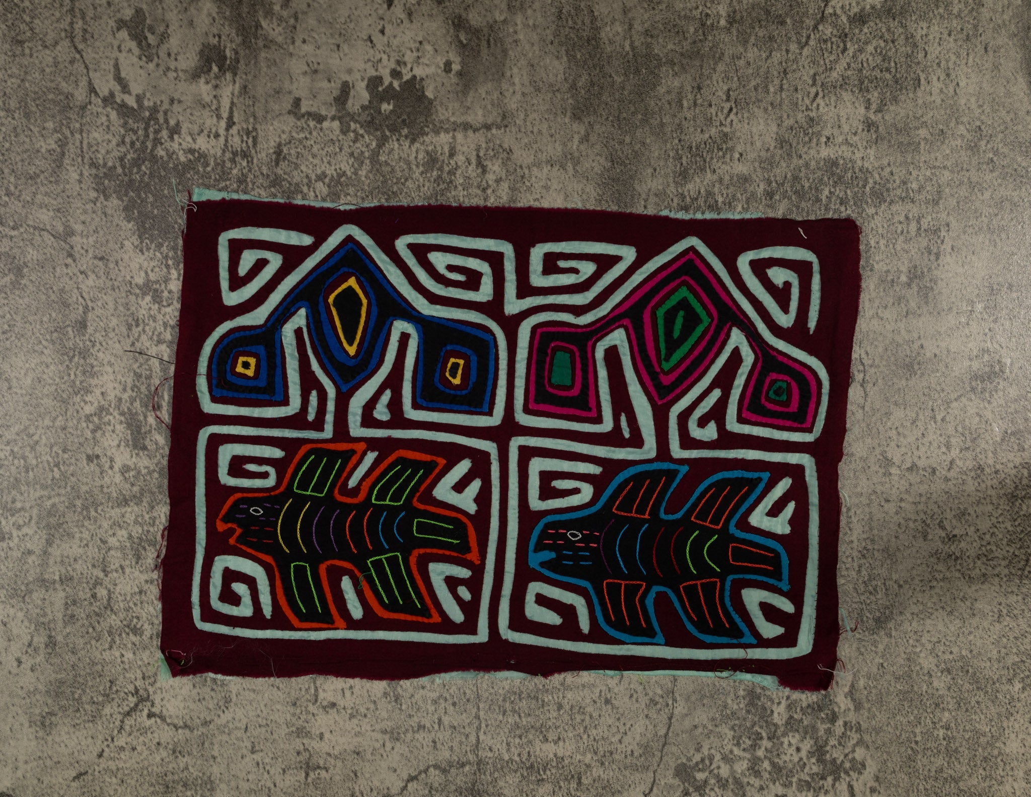 Classic Burgundy And Blue Fish Mola