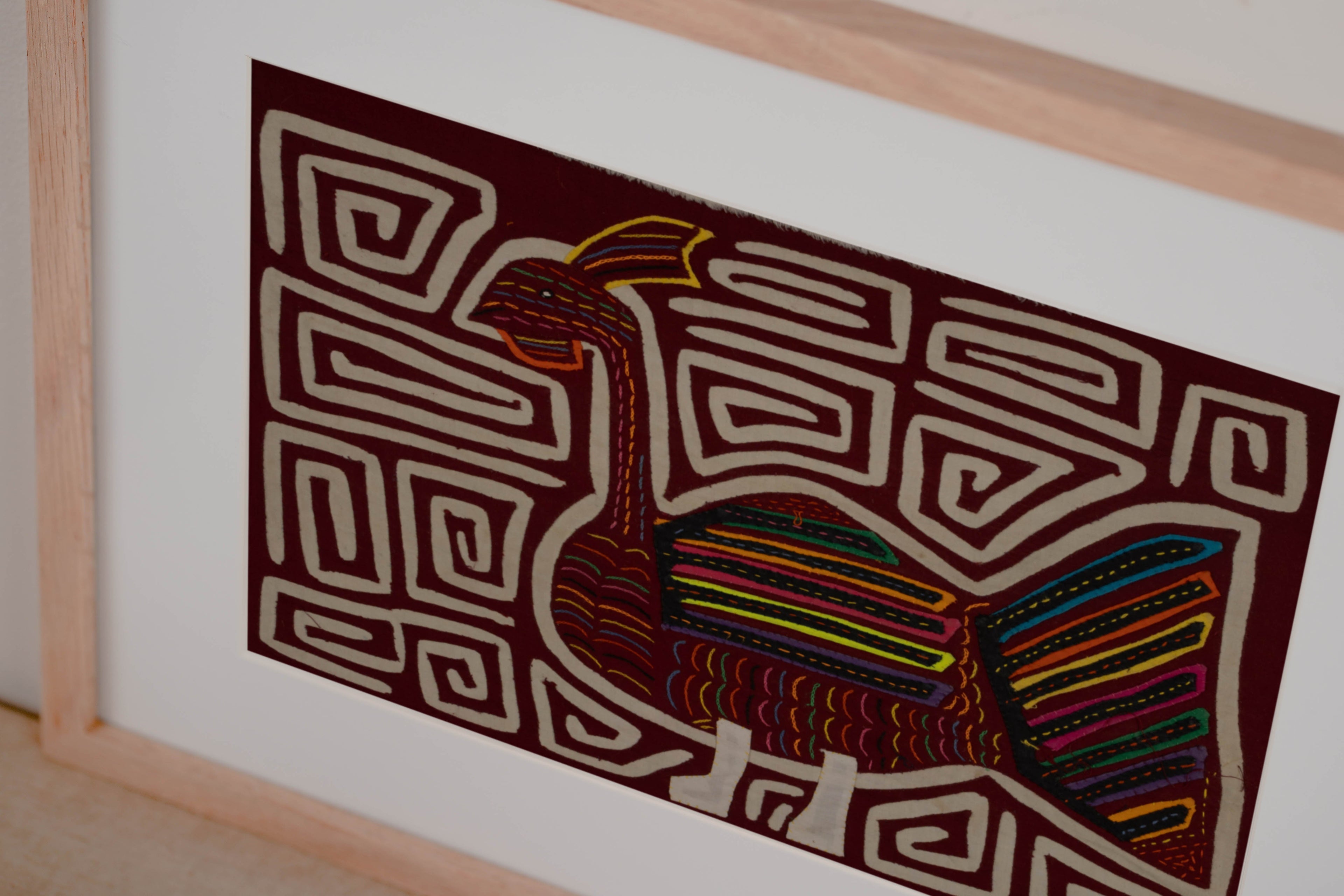 Traditional Burgundy And White Wild Turkey Mola