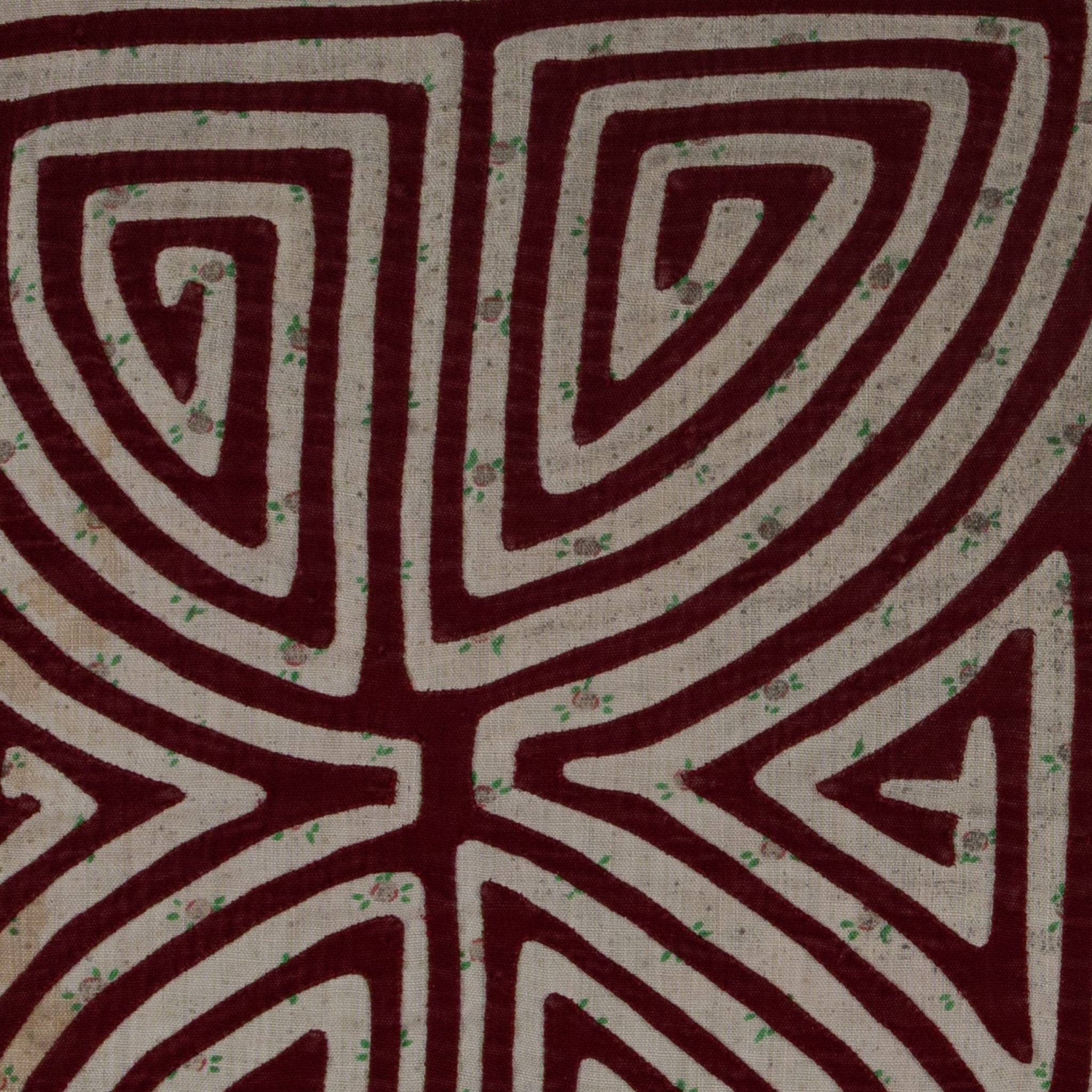Vintage Burgundy And White Classic Design Mola