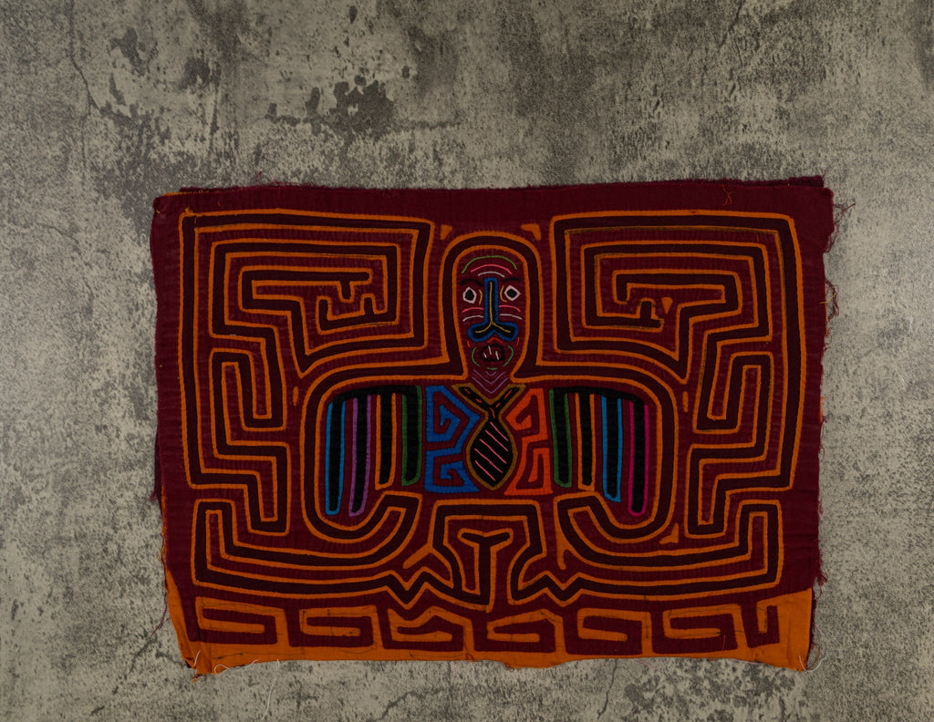 Vintage Orange And Maroon Necktie Mola