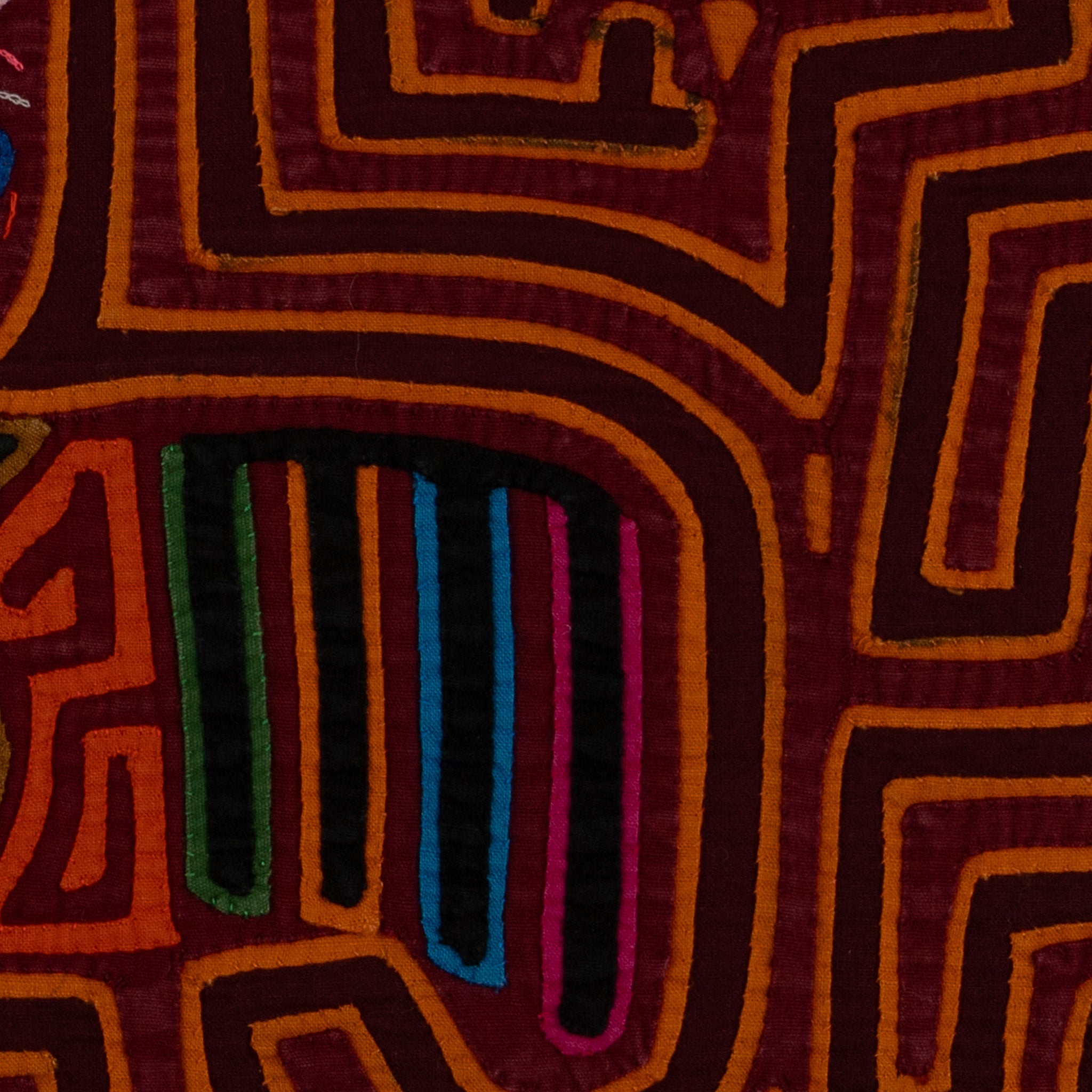 Vintage Orange And Maroon Necktie Mola