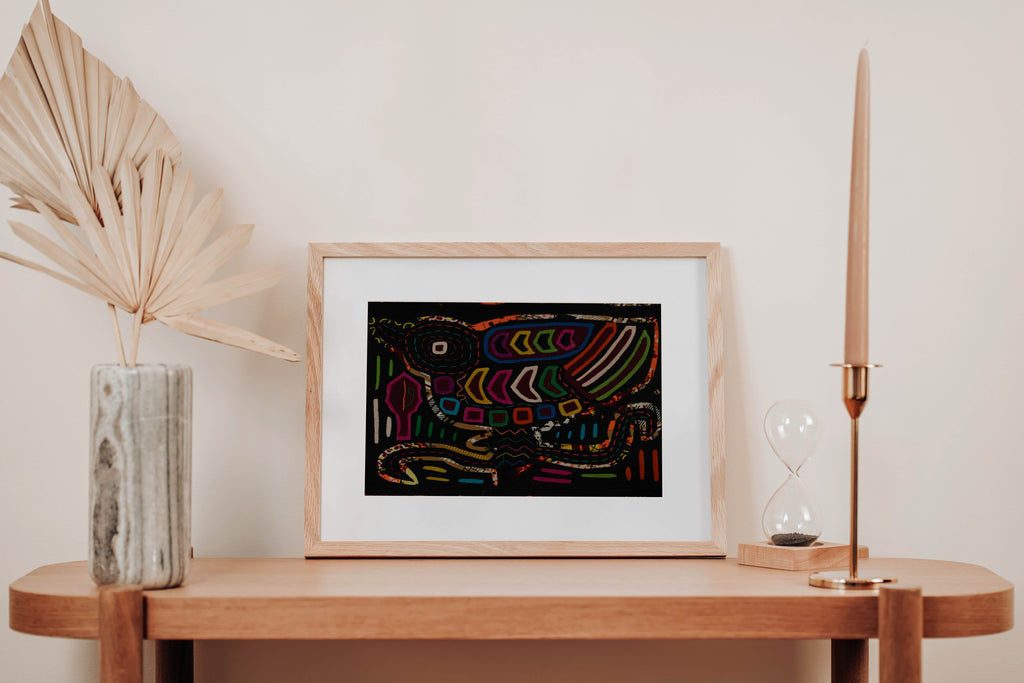 Vintage Rainbow Fancy Bird Mola