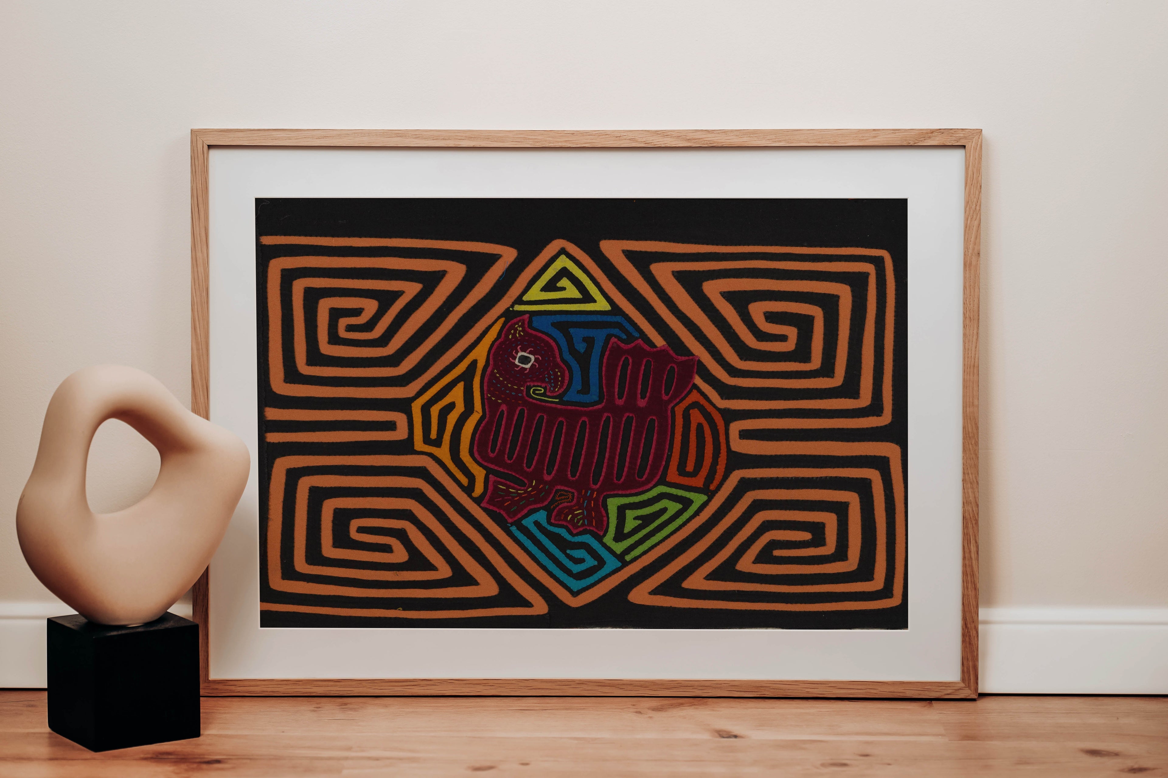 Traditional Black And Orange Jungle Rascal Mola