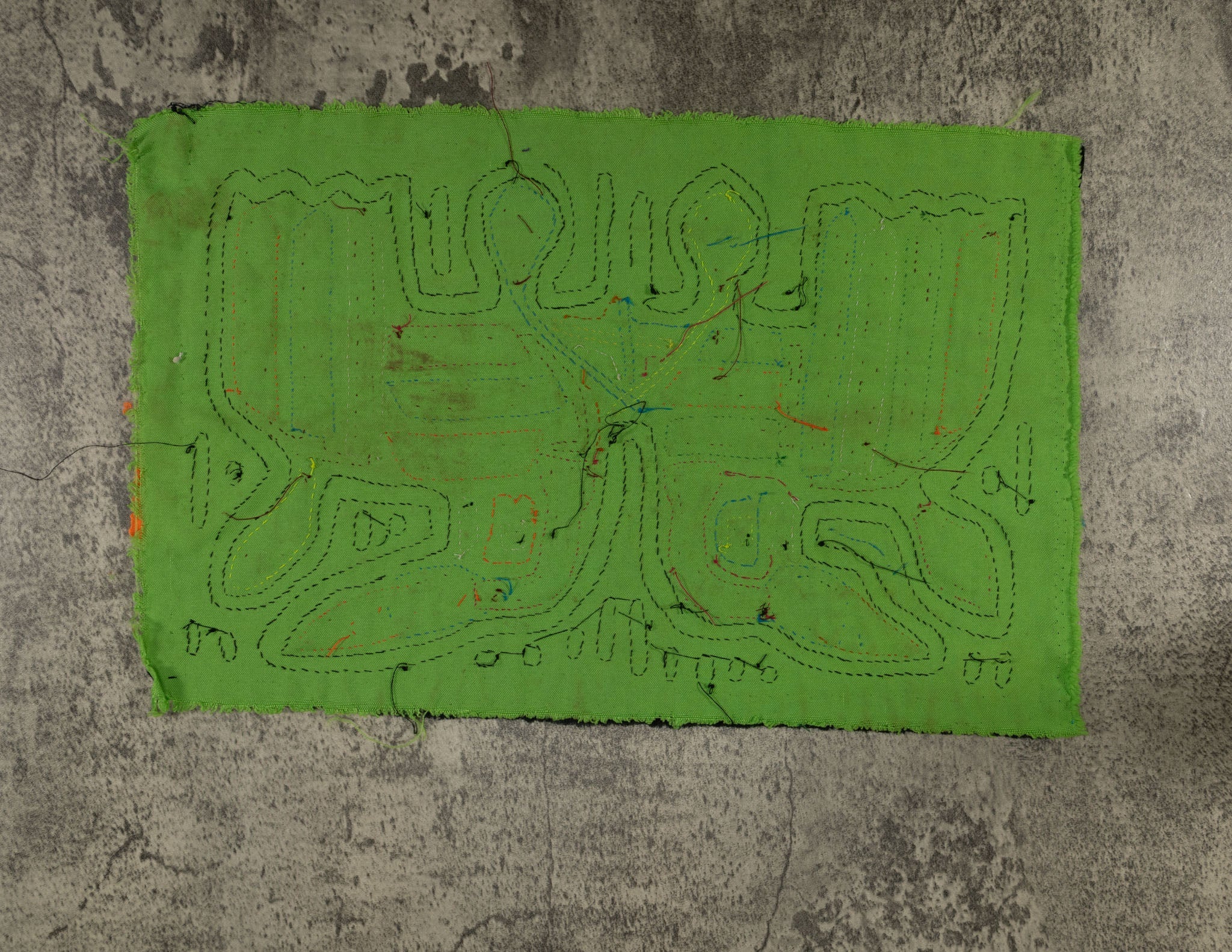 Classic Black And Green Jungle Bird Mola