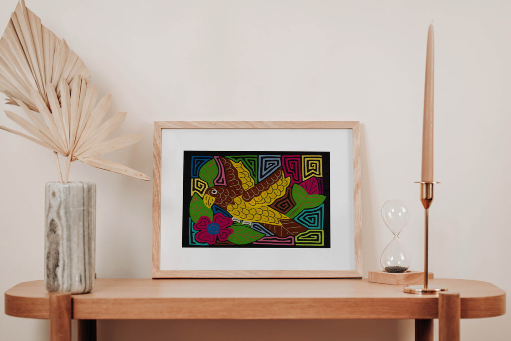 Fantasy Brown And Yellow Parrot Bird Mola