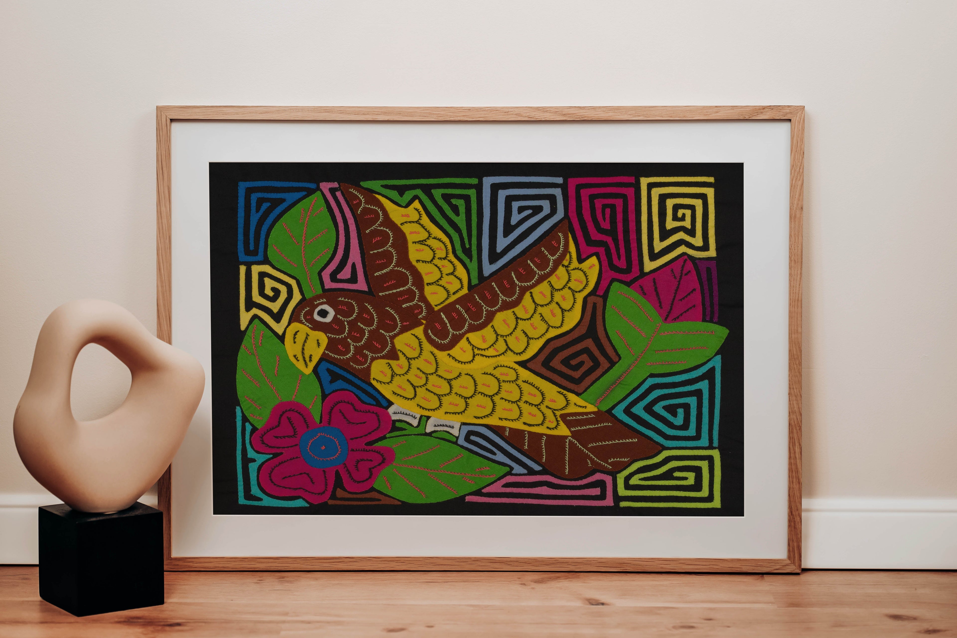Fantasy Brown And Yellow Parrot Bird Mola