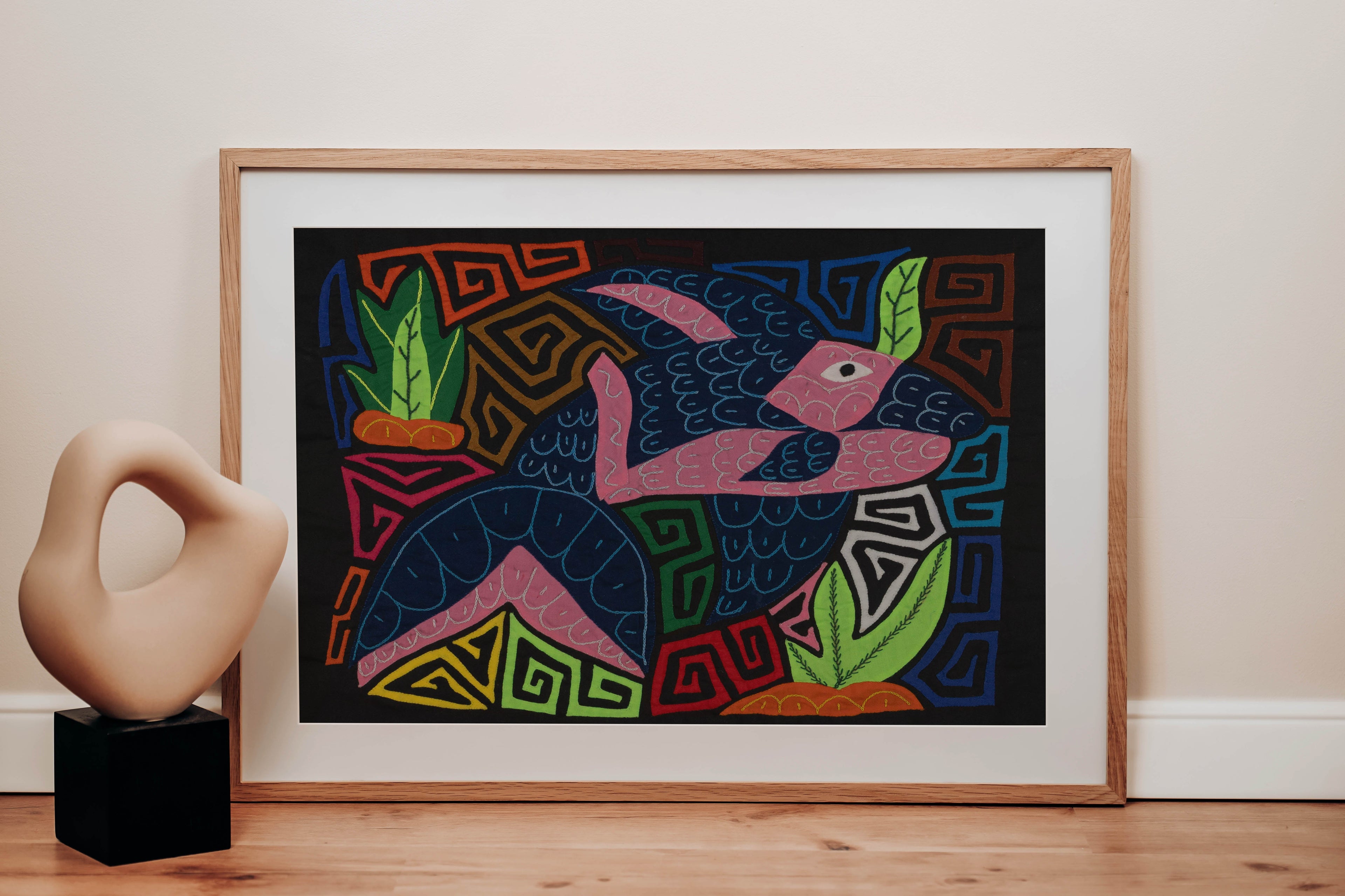 Fantasy Pink And Blue Dolphin Mola