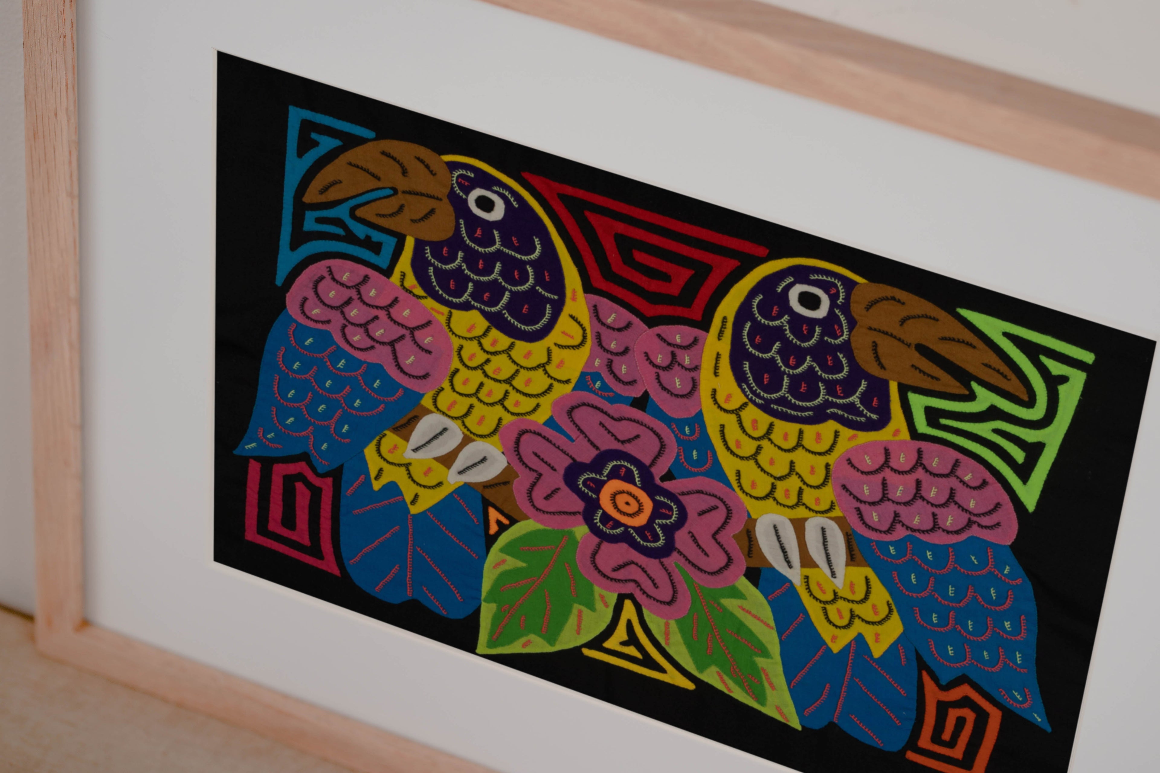 Fantasy Pink Yellow And Blue Two Toucan Parrot Bird Mola