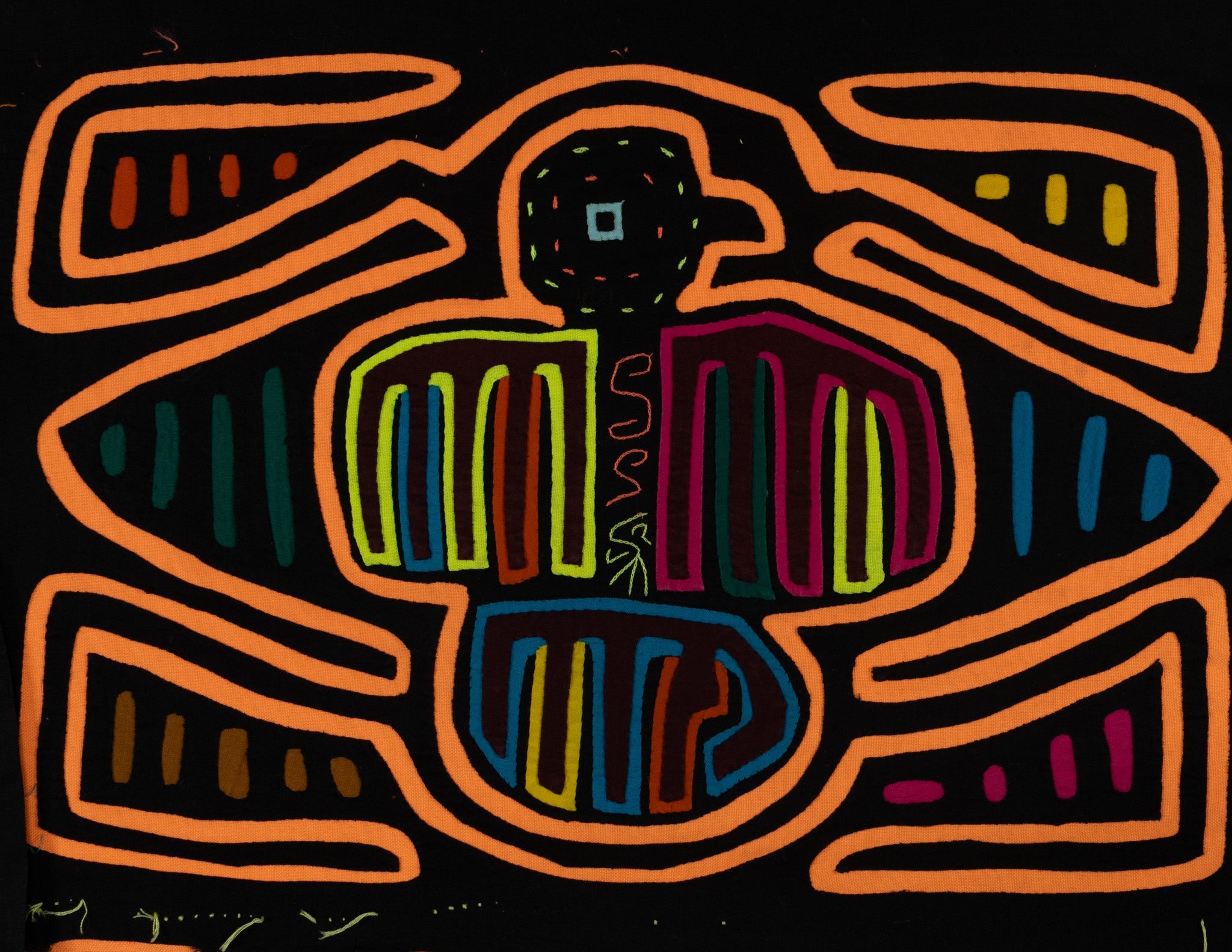 Classic Black And Orange Thunderbird Design Mola