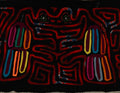 Vintage Black And Red Optical Illusion Frog Mola