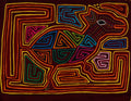 Traditional Multi-Color Deer In The Jungle Mola