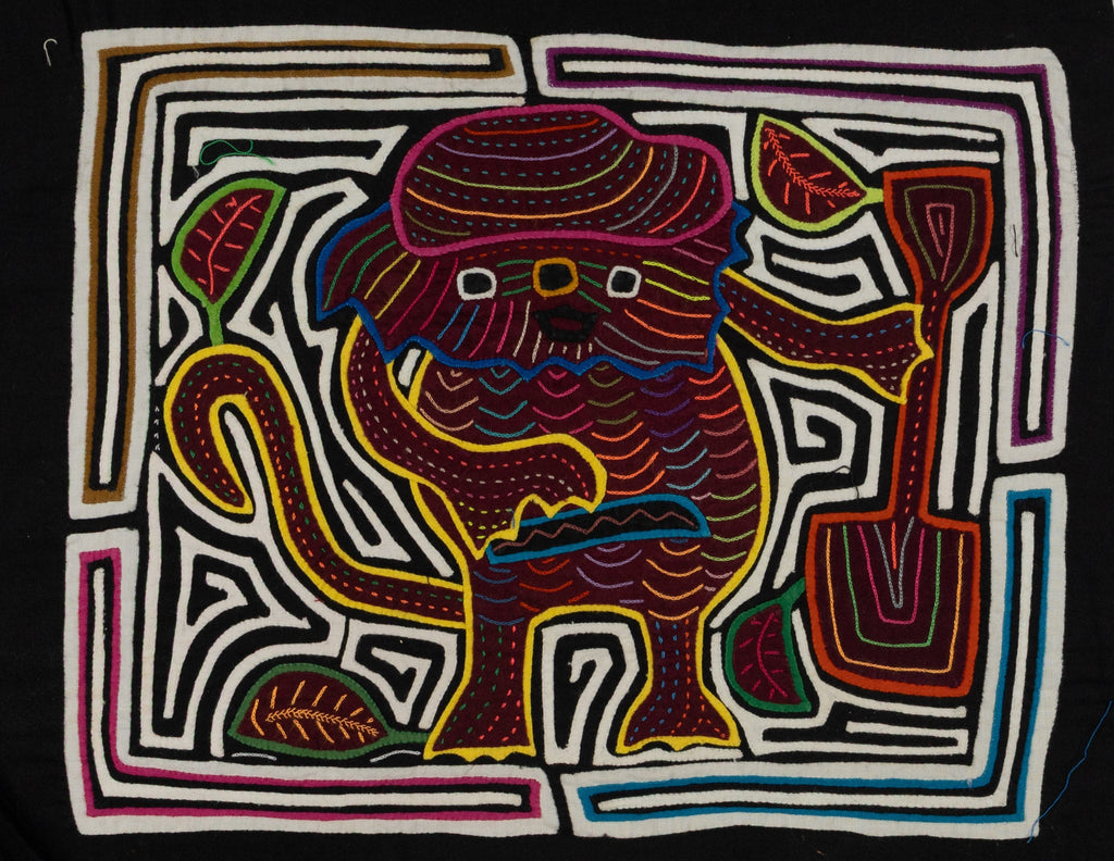 Traditional Burgundy Black And White Jolly Monster Mola