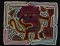 Traditional Burgundy Black And White Jolly Monster Mola