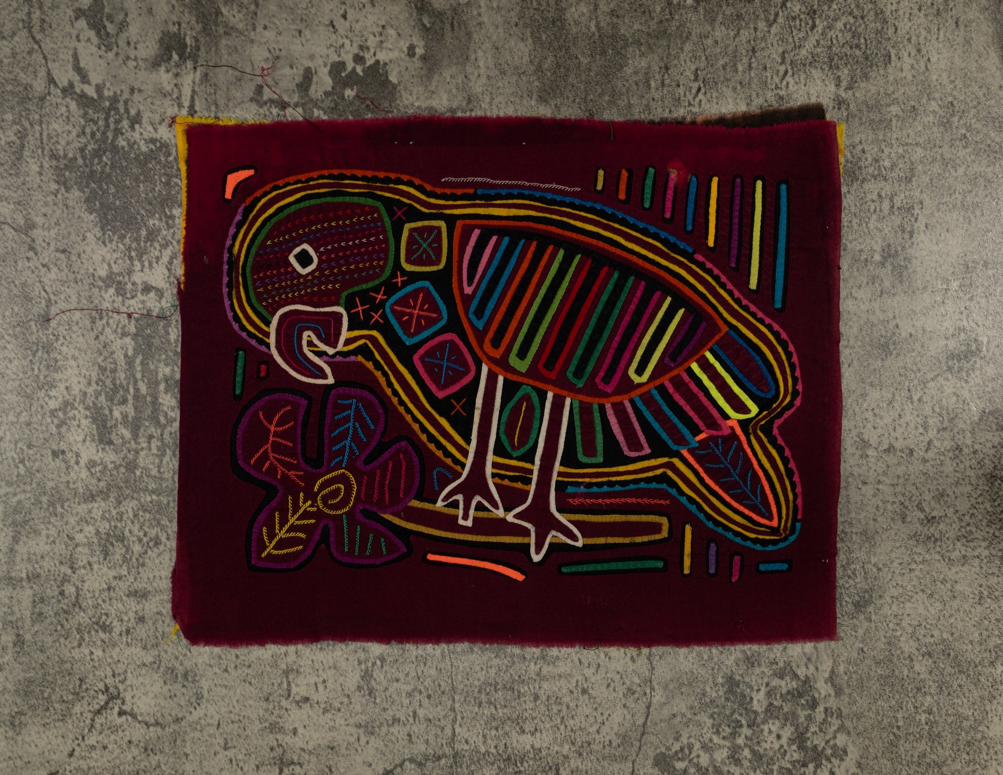 Traditional Multi-Color Parrot Bird Mola