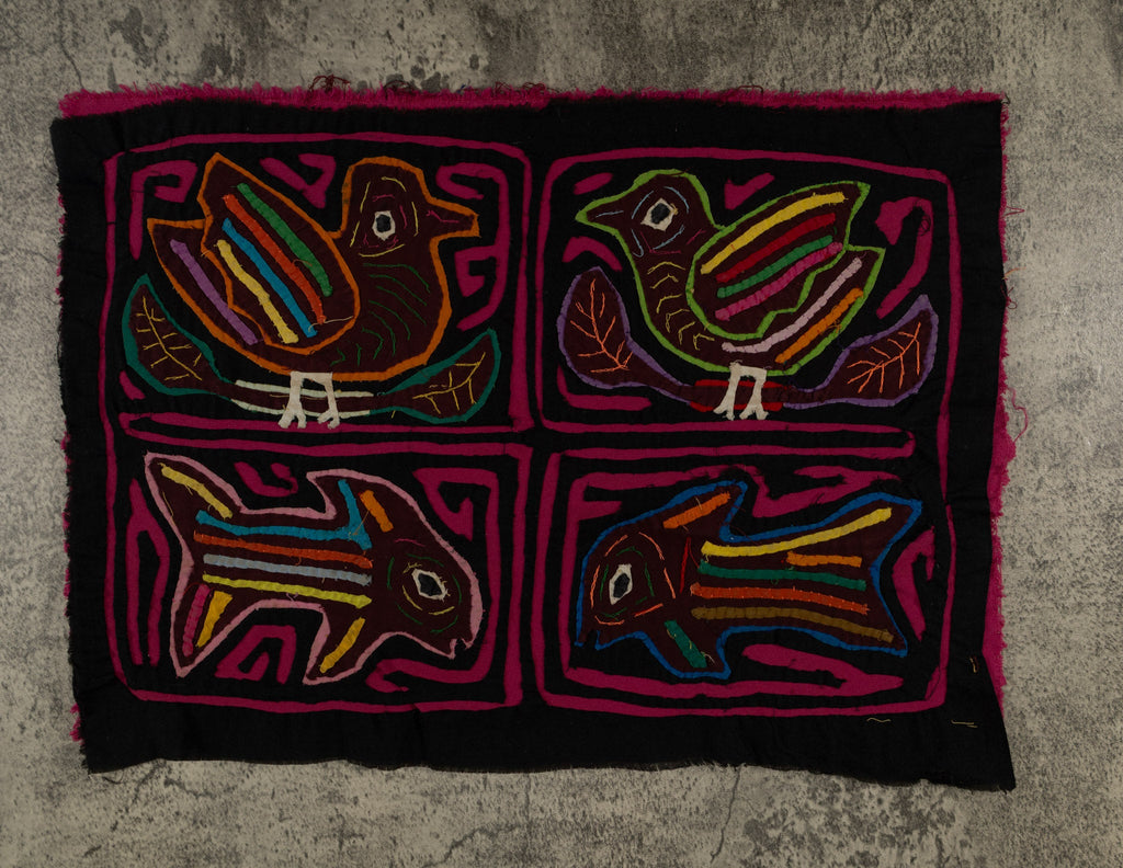 Black And Rosada Wildlife Pigeon And Fish Mola