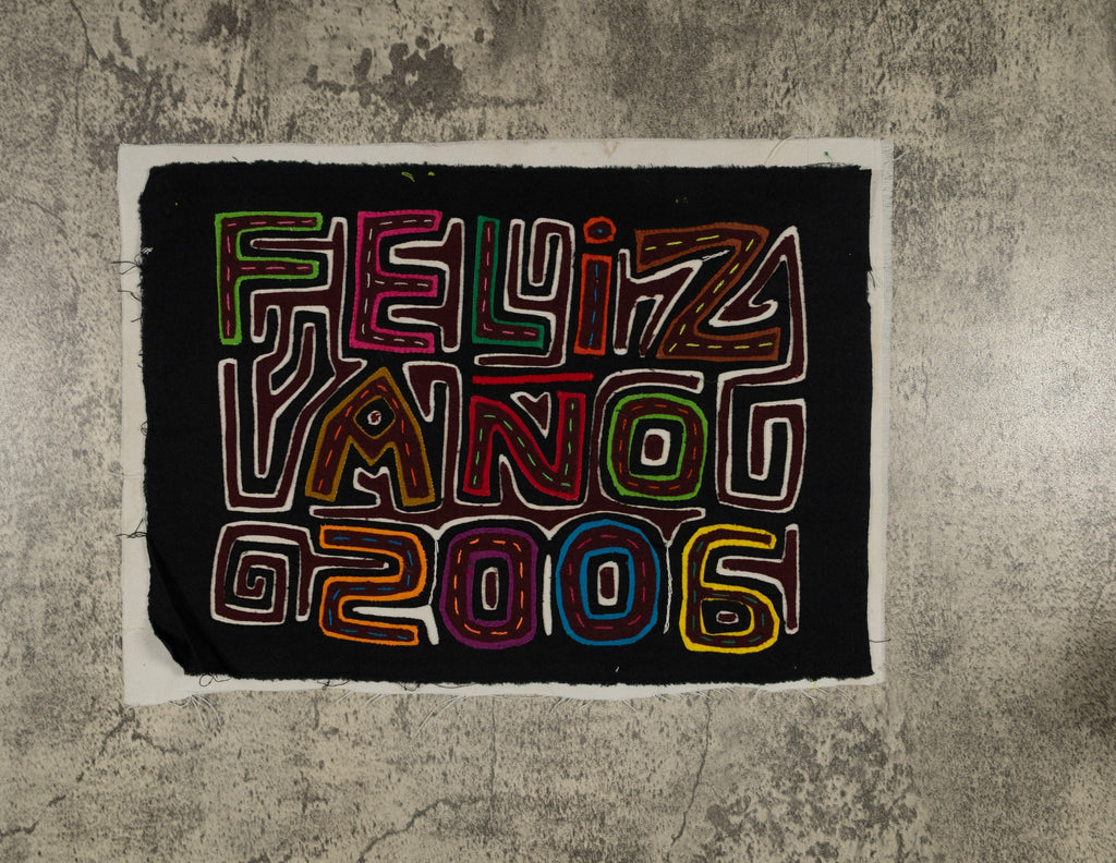 Traditional Multi-Color Happy New Year 2006 Mola