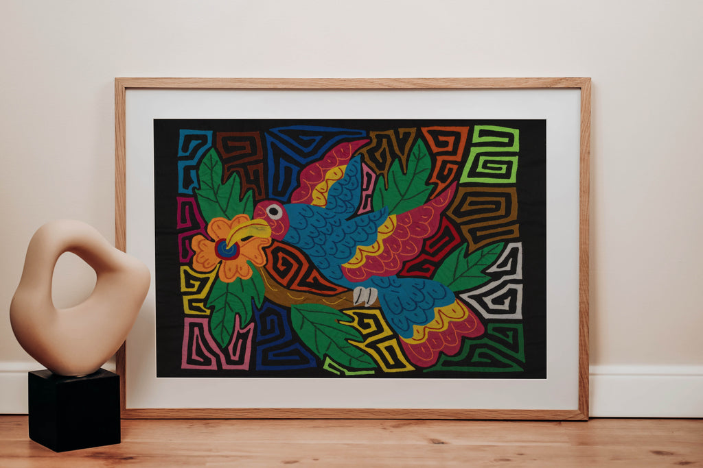 Fantasy Red And Blue Hummingbird Mola
