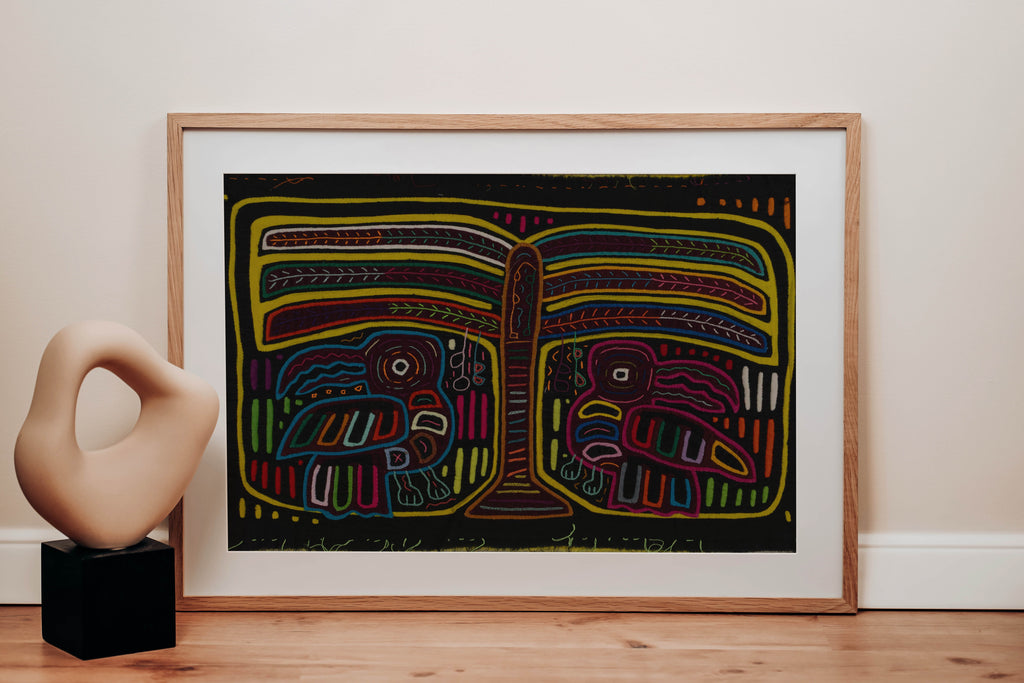 Traditional Toucan Bird And Palm Tree Mola