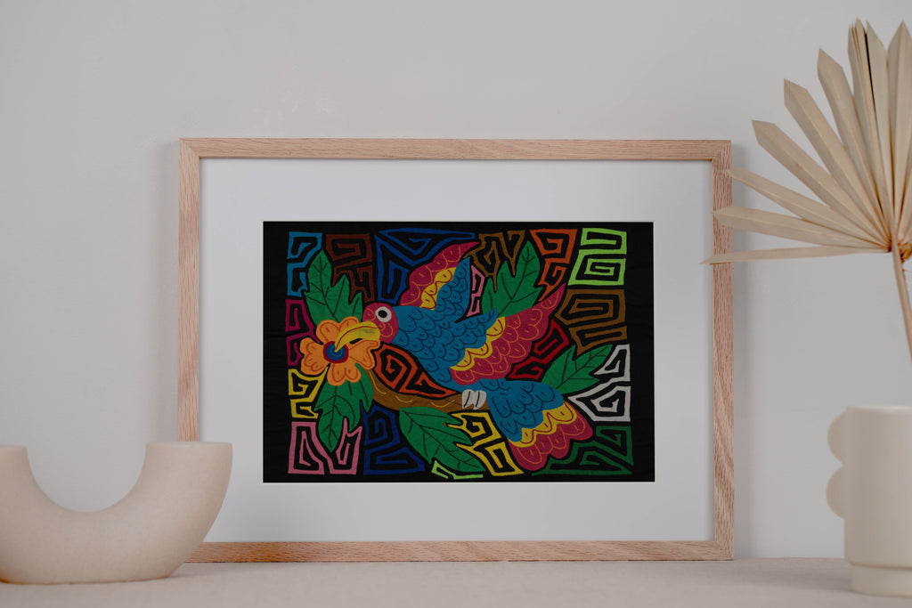 Fantasy Red And Blue Hummingbird Mola