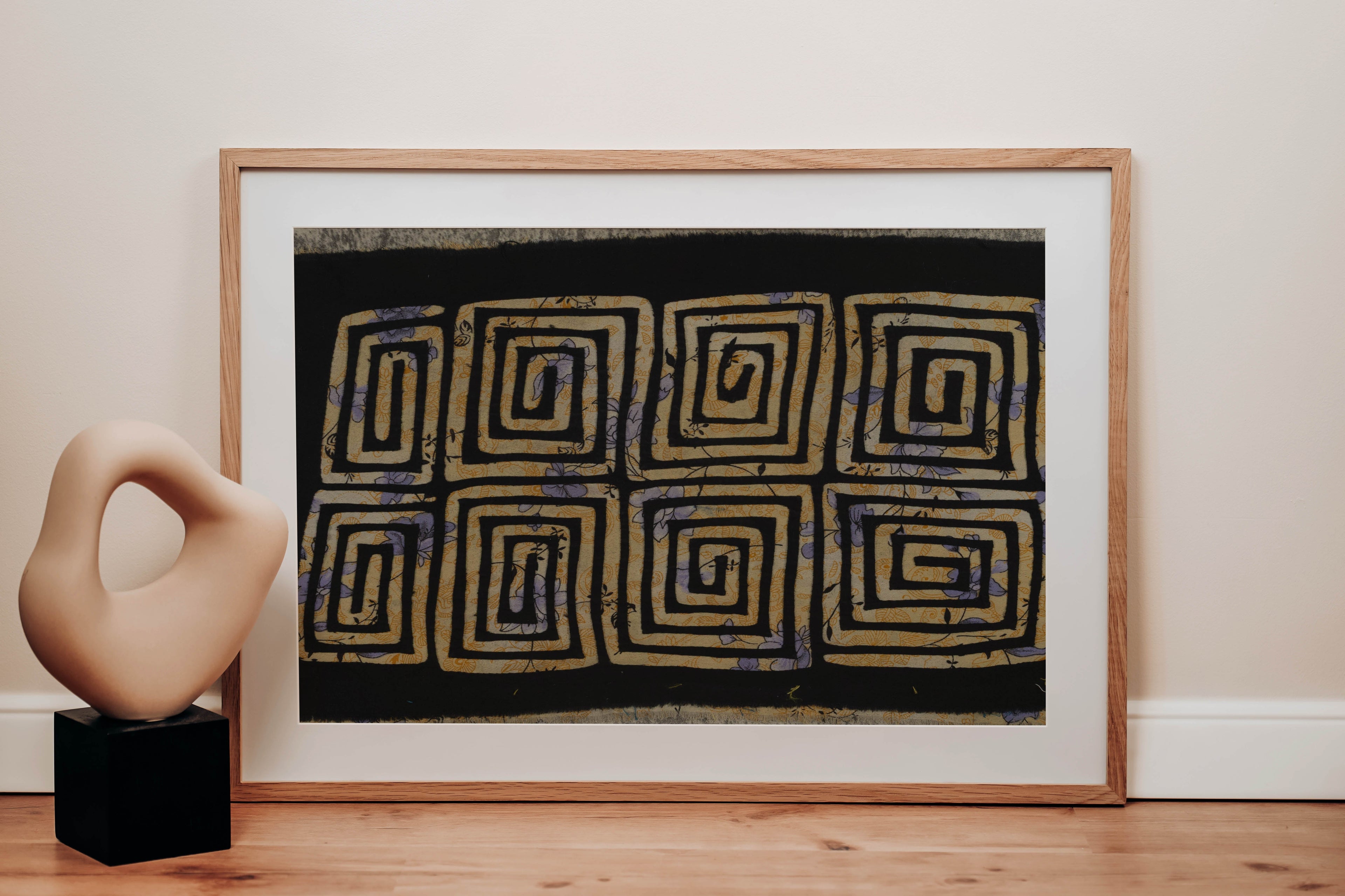 Vintage Black And Yellow Special Background Material Mola