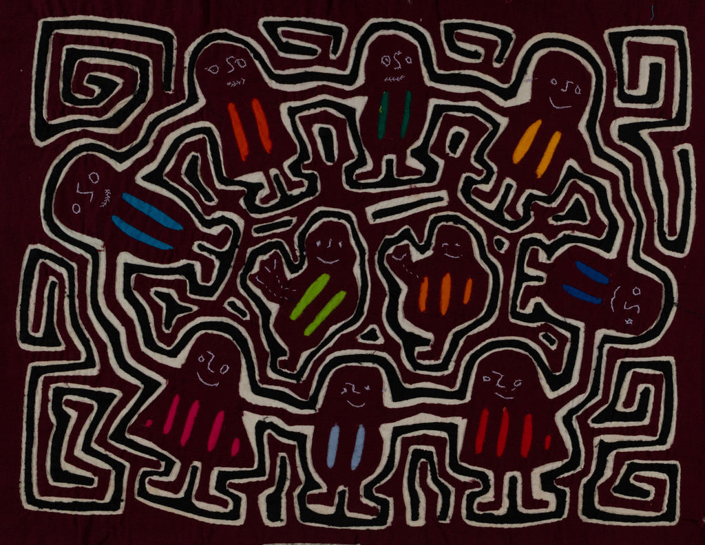 Classic Design Maroon Conga Dance Mola