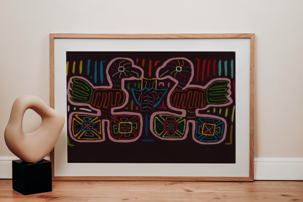 Burgundy And Pink Jungle Bird On Wheels Mola