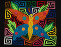 Fantasy Orange Blue And Yellow Happy Butterfly Mola