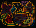 Classic Black And Gold Swan Flower Mola