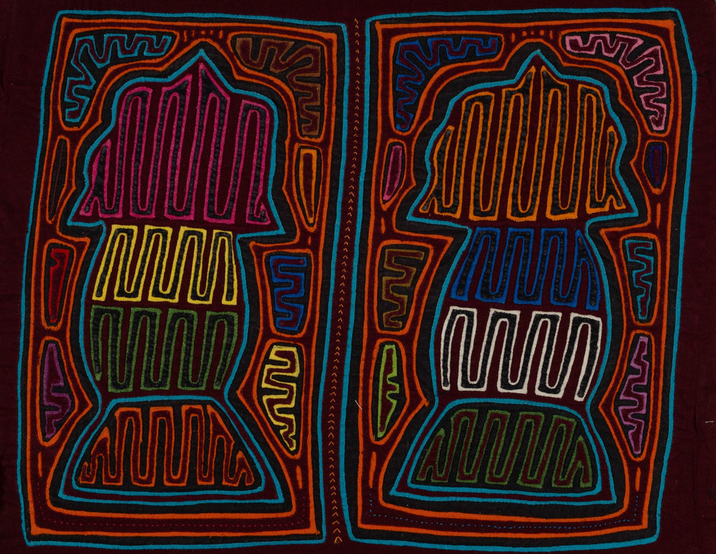 Traditional Burgundy And Blue Classic Design Mola