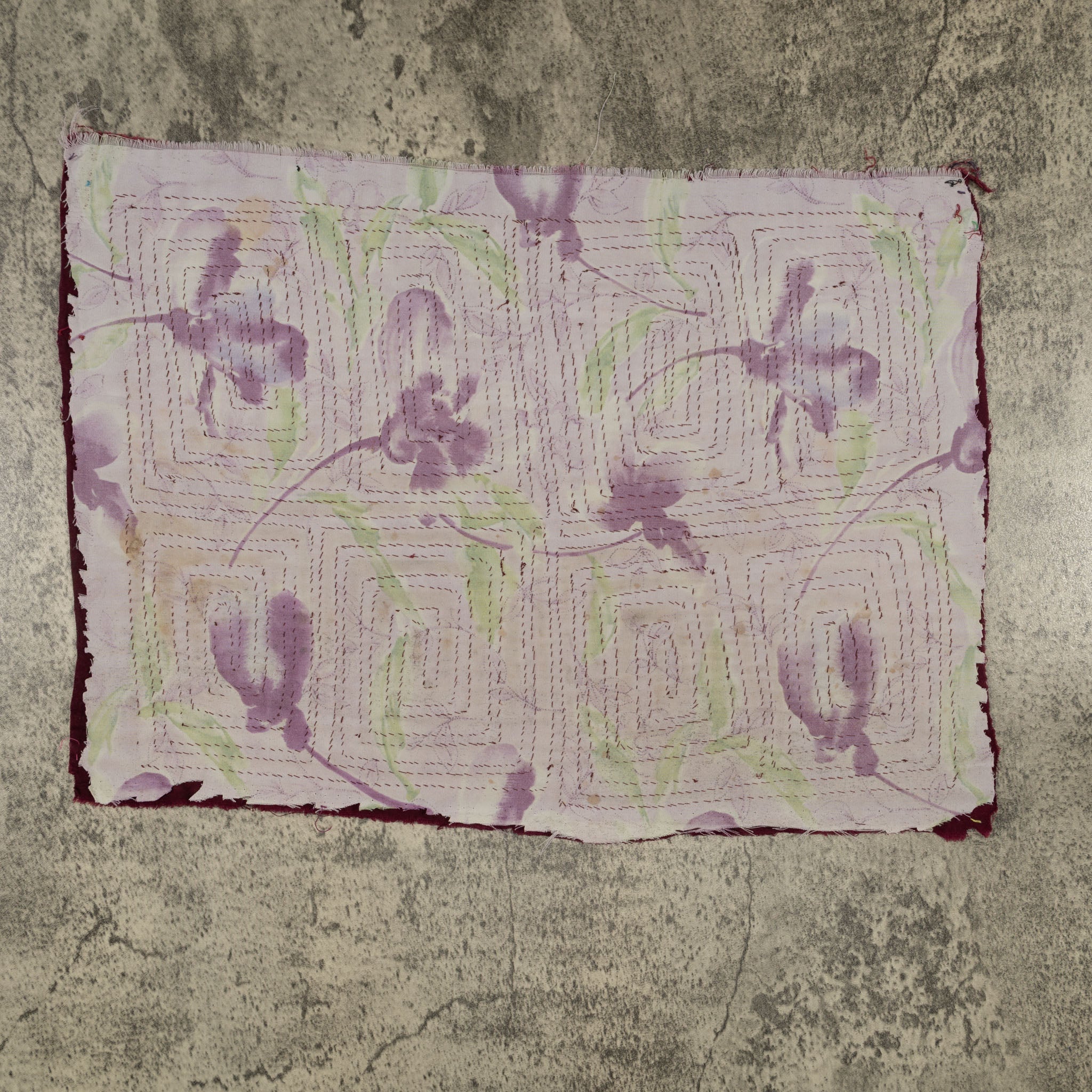 Vintage Purple And White Floral Background Mola