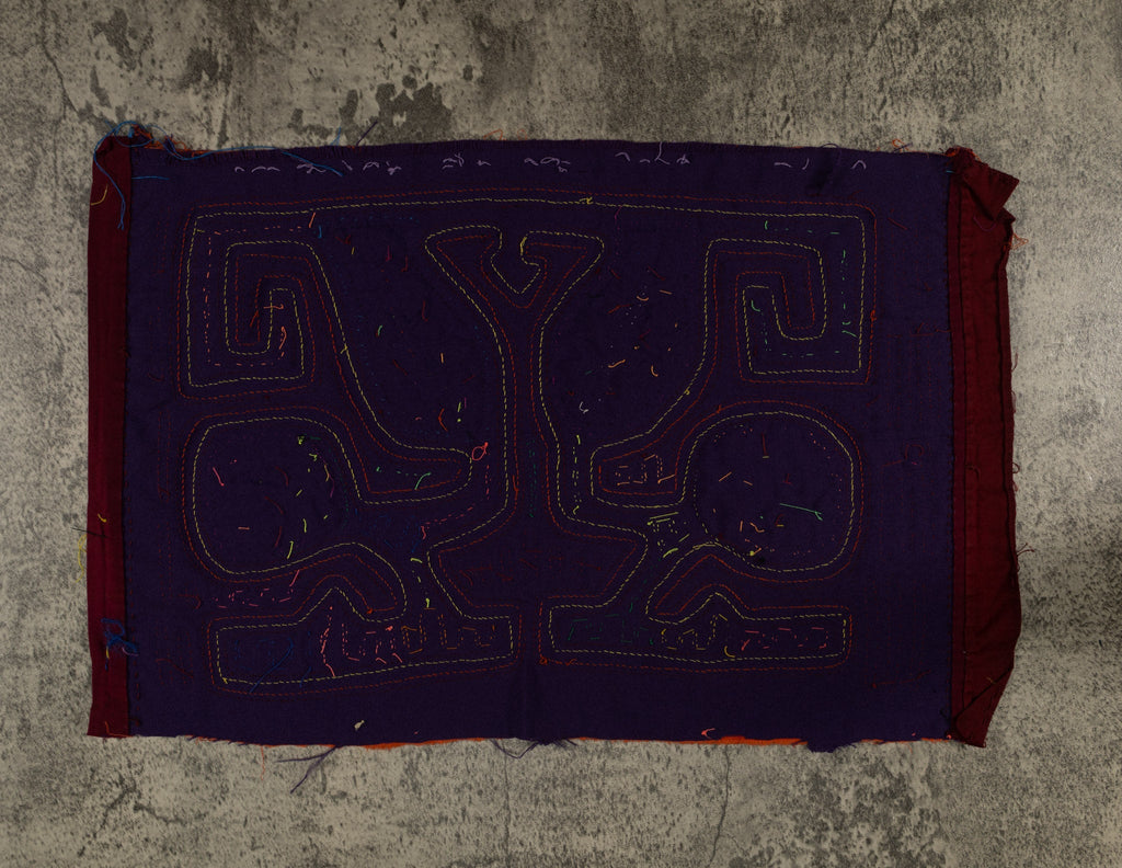 Classic Burgundy And Yellow Happy Octopus Mola