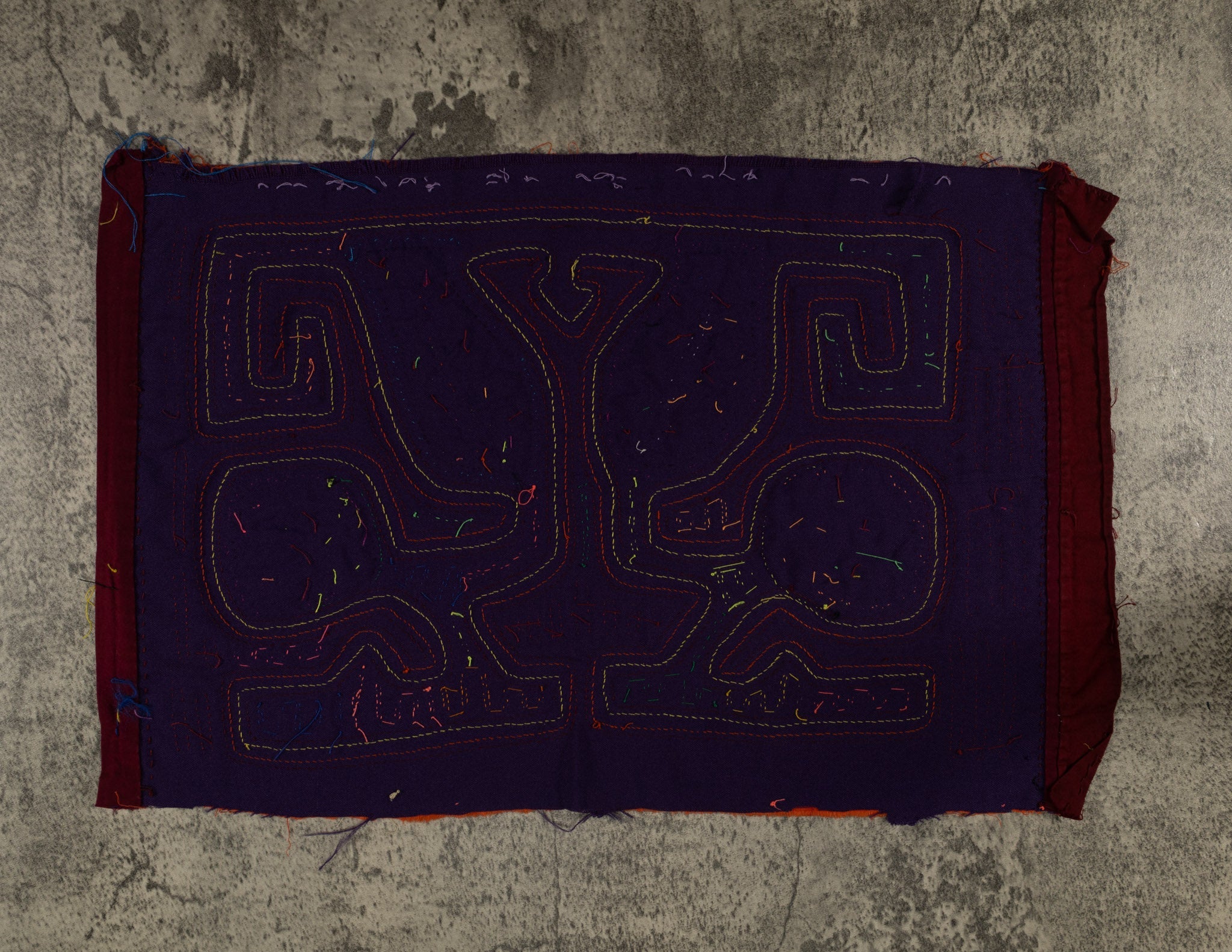 Classic Burgundy And Yellow Happy Octopus Mola