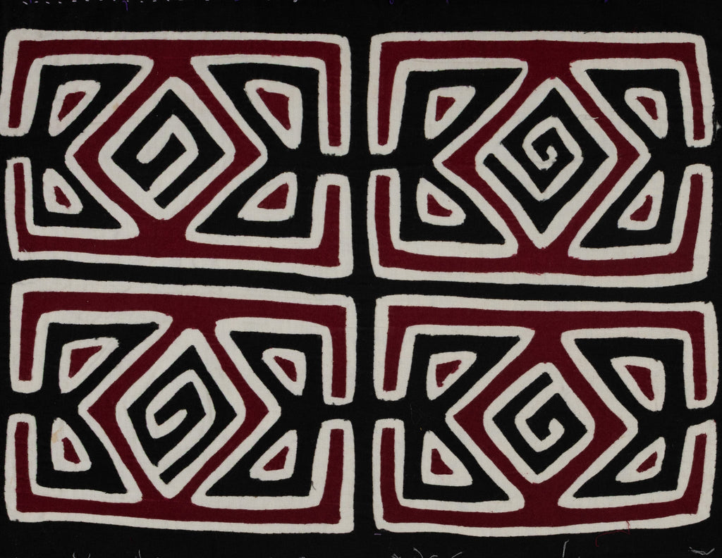 Traditional Burgundy Black And White Classic Design Mola