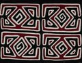 Traditional Burgundy Black And White Classic Design Mola