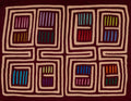 Traditional Burgundy And Cream Classic Design Mola