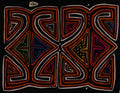 Traditional Black White And Orange Classic Design Mola