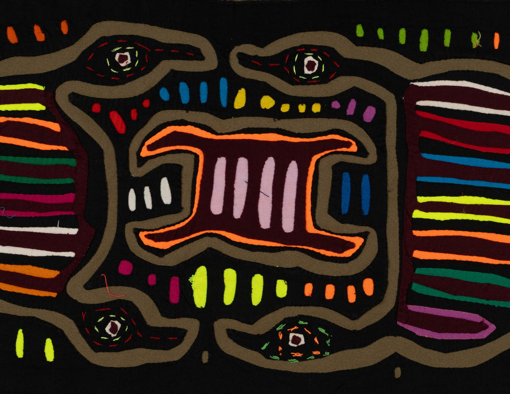 Traditional Black And Brown Head Over Heels Mola