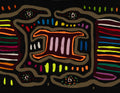 Traditional Black And Brown Head Over Heels Mola