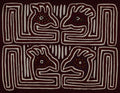 Burgundy And White Bird Head Mola